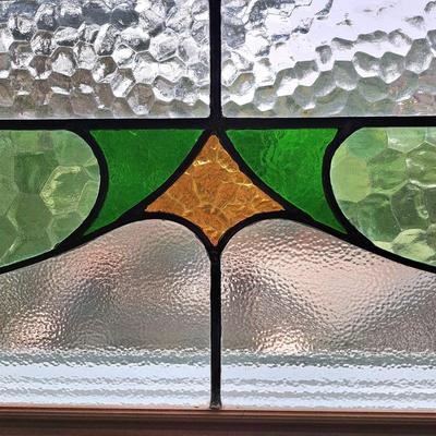Vintage Art Deco Textured Stained Glass Window (PB-SD)