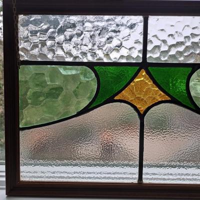 Vintage Art Deco Textured Stained Glass Window (PB-SD)