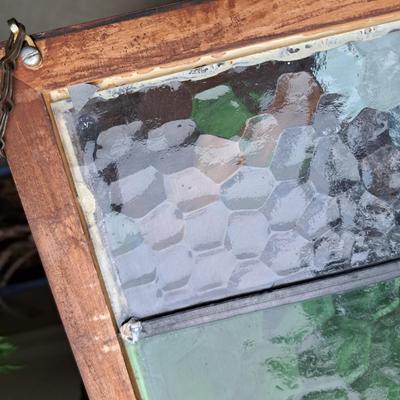 Vintage Art Deco Textured Stained Glass Window (PB-SD)
