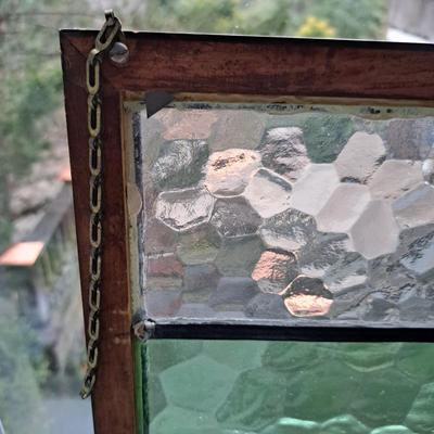 Vintage Art Deco Textured Stained Glass Window (PB-SD)