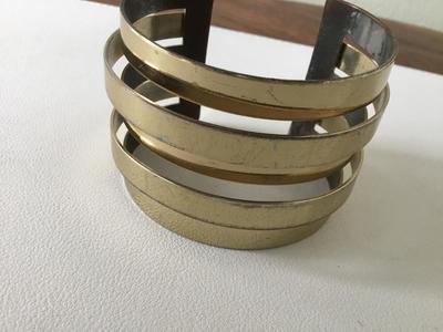 Gold tone cuff bracelet