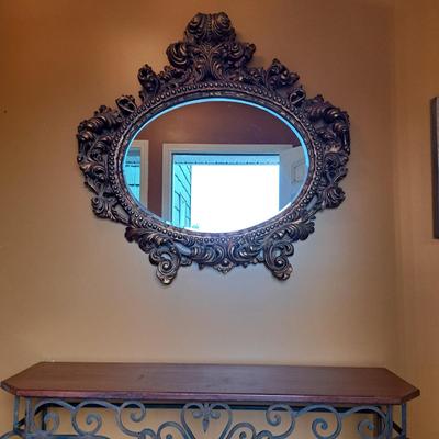 Large Italian Baroque-Style Beveled Mirror (FE-SD)