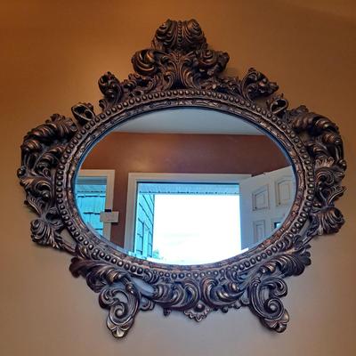 Large Italian Baroque-Style Beveled Mirror (FE-SD)