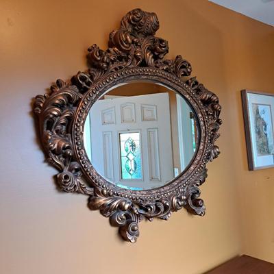Large Italian Baroque-Style Beveled Mirror (FE-SD)