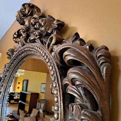 Large Italian Baroque-Style Beveled Mirror (FE-SD)
