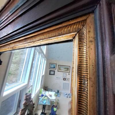 Antique American Eastlake Carved Wood Pier Mirror (PB-SD)