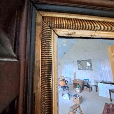 Antique American Eastlake Carved Wood Pier Mirror (PB-SD)