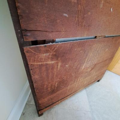Antique American Eastlake Carved Wood Pier Mirror (PB-SD)
