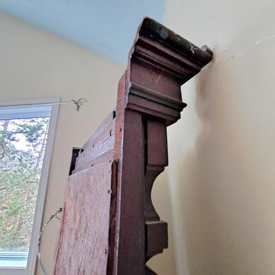 Antique American Eastlake Carved Wood Pier Mirror (PB-SD)