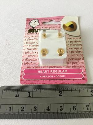 Studex gold tone heart stud earrings