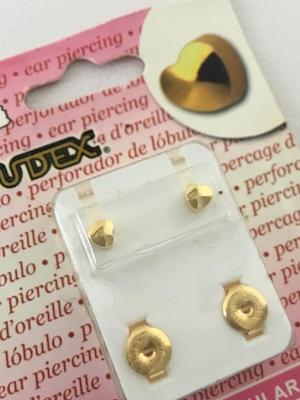 Studex gold tone heart stud earrings