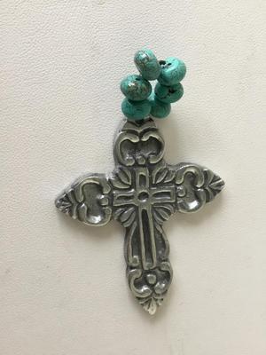 Beautiful unmarked keychain cross charm