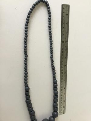 Vintage beautiful gray beaded statement necklace