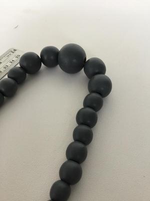 Vintage beautiful gray beaded statement necklace