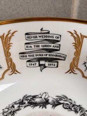 Royal Worcester Silver Wedding Bowl H.M. Queen H.R.H. Duke of Edinburgh Limited 364