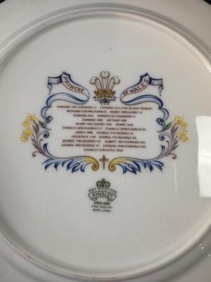 1969 Prince of Wales Commemorative Plate by Aynsley. Fine Bone China.