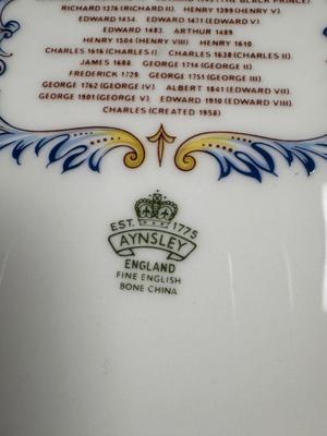 1969 Prince of Wales Commemorative Plate by Aynsley. Fine Bone China.