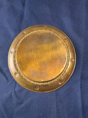 Vintage Small Brass Plaque With Queen Elizabeth II and Prince Philip To Centre