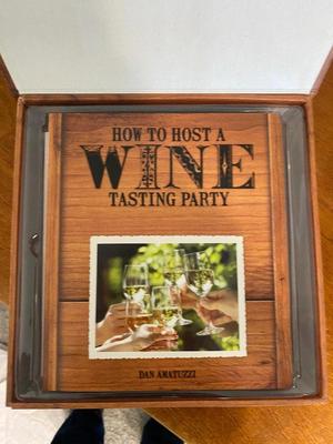 HOW TO HOST A WINE TASTING PARTY KIT, WINE, GLASSES, WALL ART, AND MORE
