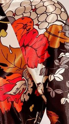 Vtg 60s Leisure Lady Novelty Hostess Maxi Dress