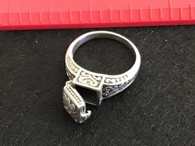 925 Silver Snuff Ring