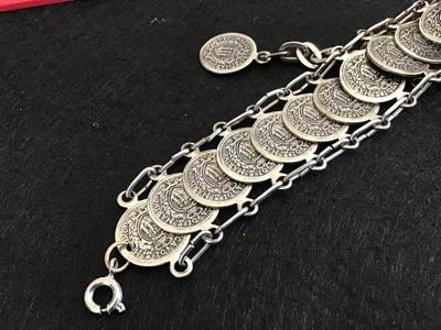 Faux Coin Linked Bracelet