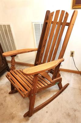 Lot #198 Handmade Rocking Chair by Hanging Rock - very comfy