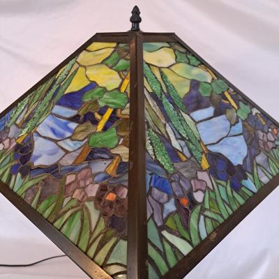 Arts & Crafts-Style Forest Mosaic Table Lamp (PB-SD)