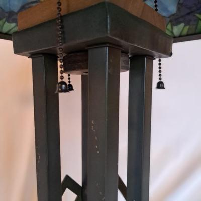 Arts & Crafts-Style Forest Mosaic Table Lamp (PB-SD)