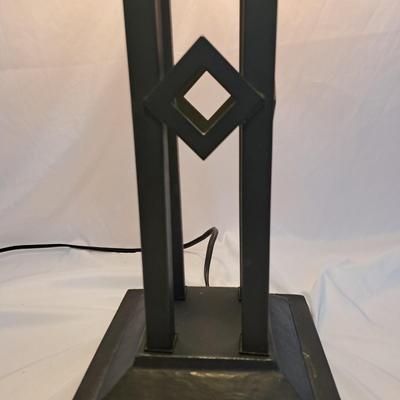 Arts & Crafts-Style Forest Mosaic Table Lamp (PB-SD)