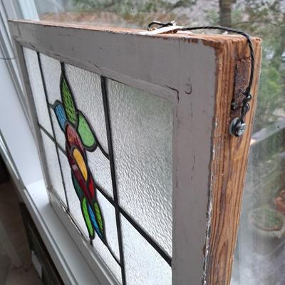 Vintage Stained Glass ''Blossom” Window (PB-SD)
