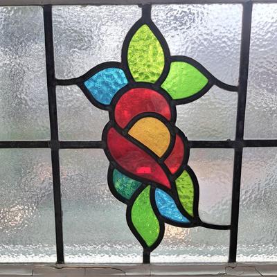 Vintage Stained Glass ''Blossom” Window (PB-SD)