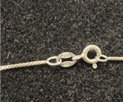 Sterling Silver Necklace With Pendant 925 Sterling Silver 18”