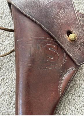Original Pre-WWI US Army .38 Double Action Holster Stamped Rock Island Arsenal