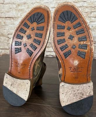 TAFT The Troy Boot Green Camo Leather Lace Chukka Boots Mens Size 46 (12.5) US