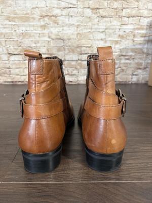 Karl Lagerfeld Paris Men Boots Size 13 Brown Leather Straps Look NEW