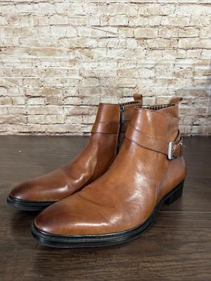 Karl Lagerfeld Paris Men Boots Size 13 Brown Leather Straps Look NEW
