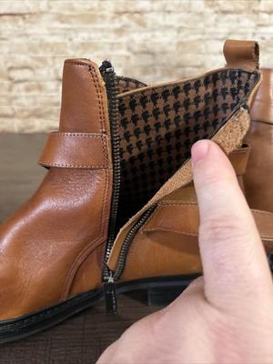 Karl Lagerfeld Paris Men Boots Size 13 Brown Leather Straps Look NEW