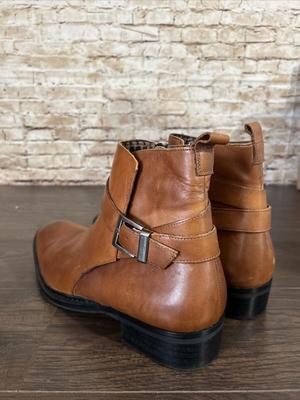 Karl Lagerfeld Paris Men Boots Size 13 Brown Leather Straps Look NEW