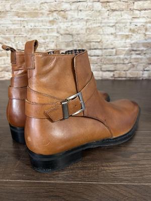 Karl Lagerfeld Paris Men Boots Size 13 Brown Leather Straps Look NEW