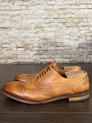 Taft “The Beck” Men’s Wingtip Brogue Dress Shoes In Burnt Honey Color Size 12.5