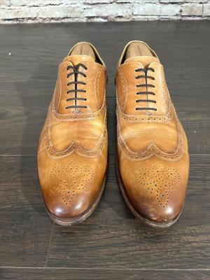 Taft “The Beck” Men’s Wingtip Brogue Dress Shoes In Burnt Honey Color Size 12.5