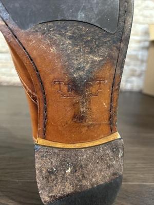 Taft “The Beck” Men’s Wingtip Brogue Dress Shoes In Burnt Honey Color Size 12.5