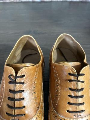 Taft “The Beck” Men’s Wingtip Brogue Dress Shoes In Burnt Honey Color Size 12.5