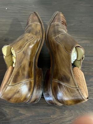 Vero Cuoio Men’s Dress Shoes Leather Double Monk Strap Italy Brown Sz 46 (12.5)