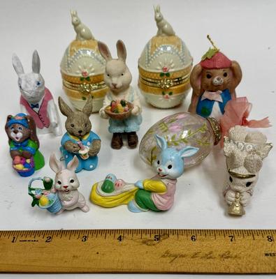 Easter Bunny Rabbit Egg Trinket Box Decor Lot
