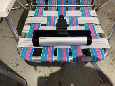 FOLDING LAWN CHAIRS AND BBQ GRILL LIGHT