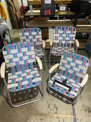 FOLDING LAWN CHAIRS AND BBQ GRILL LIGHT