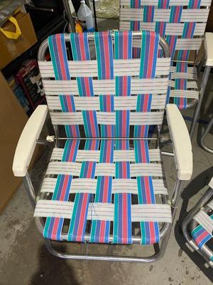 FOLDING LAWN CHAIRS AND BBQ GRILL LIGHT