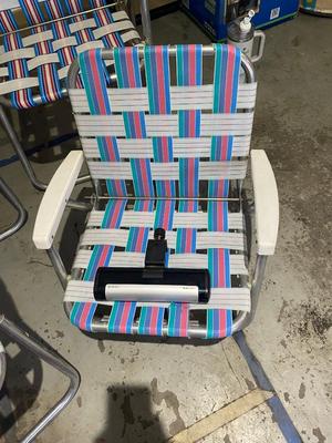 FOLDING LAWN CHAIRS AND BBQ GRILL LIGHT